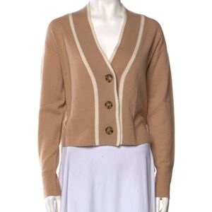 Veronica Beard Tan and Cream Cardigan